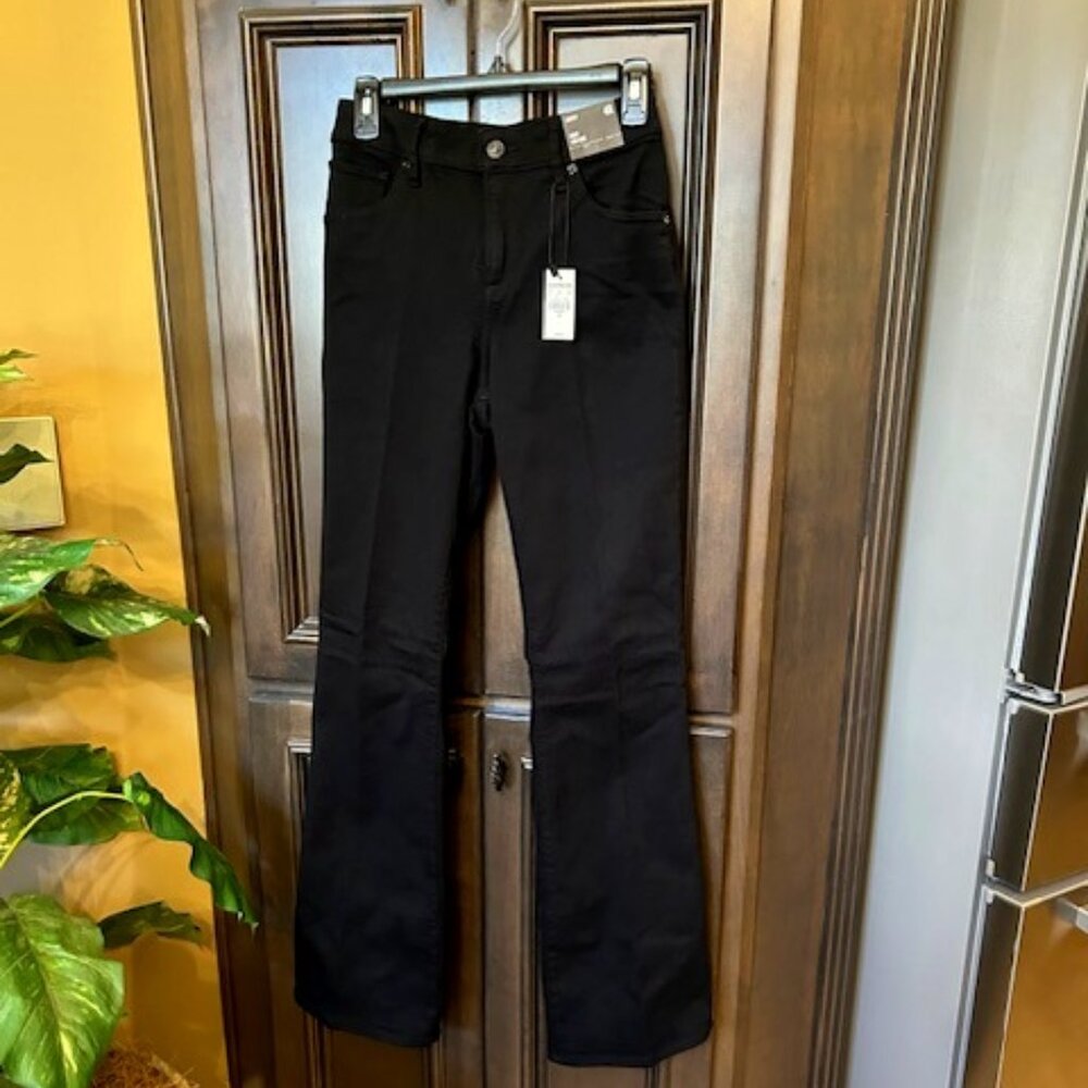 Express Curvy Mid Rise Black Bootcut Jeans